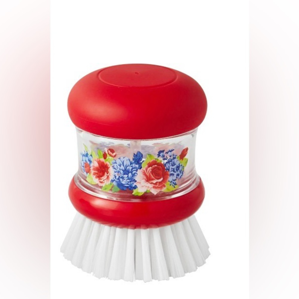 The Pioneer Woman Soap Dispensing Palm Brush (pattern: Heritage Floral)
